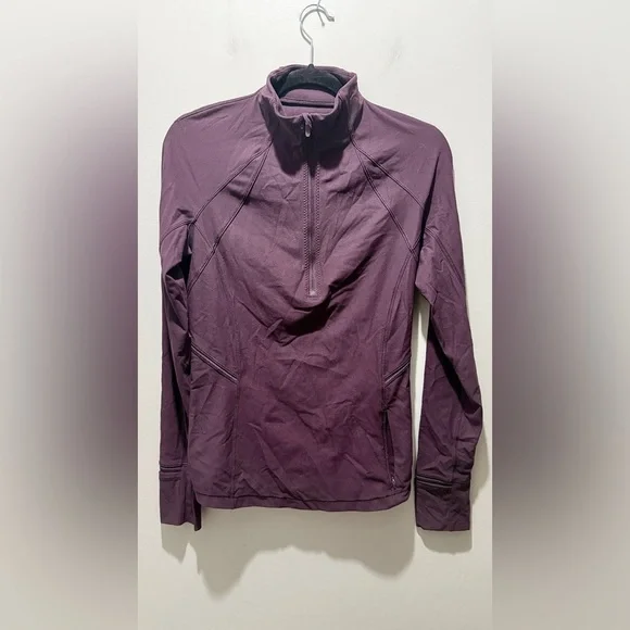Lululemon Fresh Tracks 1/2 Zip Pullover - Black Cherry - Picture 3 of 6